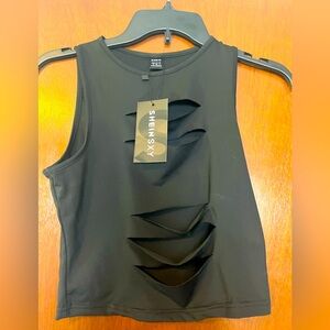 Women's black tank top size medium from SHEIN with slits on front